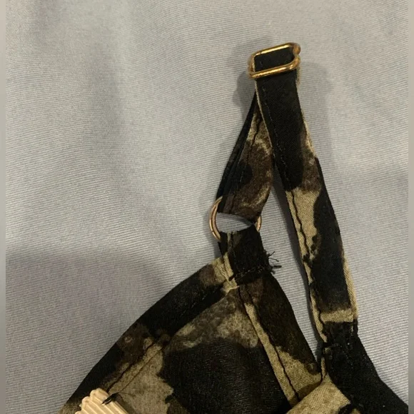 Monteau Leopard Print Ruffle Mesh Cami Top - Picture 4 of 9